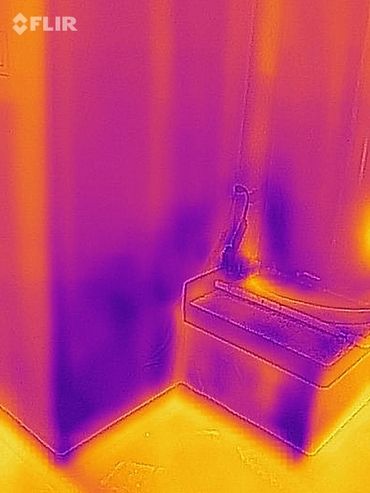 Thermal image of flooded area