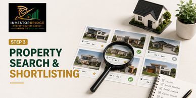 Step 3: Property search and shortlisting with Investor Bridge.