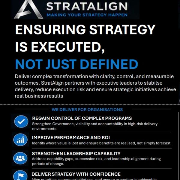 StratAlign ensures strategic plans are executed effectively with clear control and leadership.