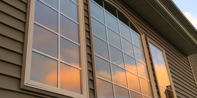 Home house window film tinting to reduce glare