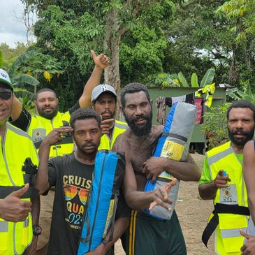 Local youth engaged in field training under close supervision by a Mangroves Relax Group instructor.