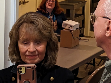 Alison Spatola, Madison Republican Committee Representative, attending Patti Bowen's anti-LGBT group