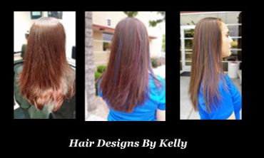 Added a pop of color with blue and purple hair extensions.