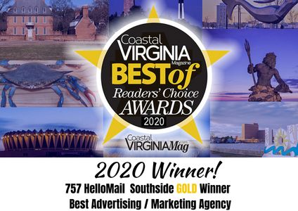 Coastal VA Magazine Award Winner Best Ad Agency 2020 & 2021