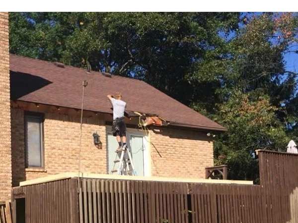 Wish to enclose an existing deck? So did these wonderful homeowners! Before . .
