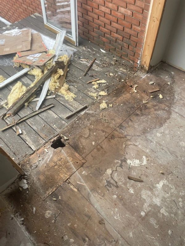 In the middle of replacing an entry door.