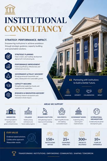 Institutional consultancy offering strategic planning and capacity building to empower institutions worldwide.