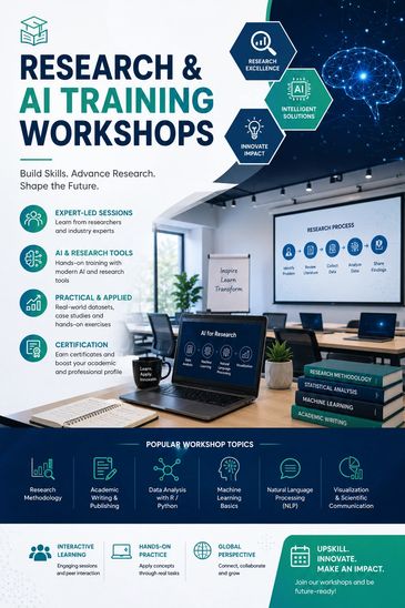 AI training workshops to build research skills with expert-led sessions and practical tools.