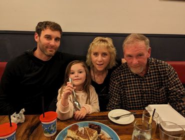 Garrett Gillin and dinner family