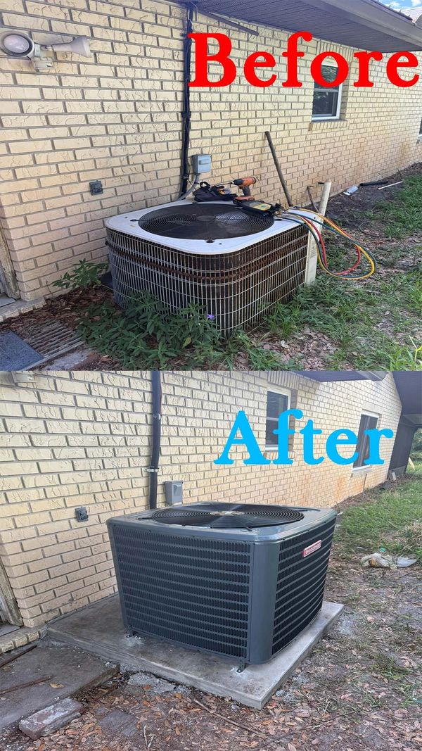 Before and After a condenser install.