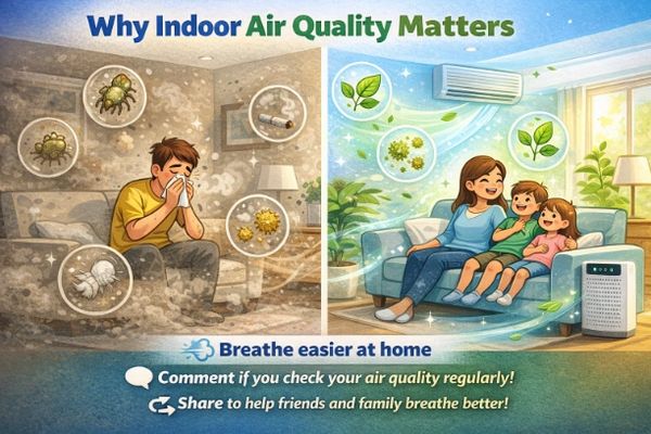 Breathe Easier with better indoor air quality.