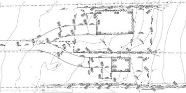 Drawing of a site plan.