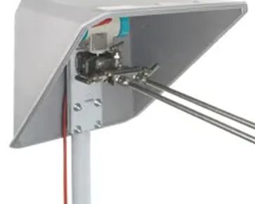 GRP instrument sunshade for outdoor industrial instruments