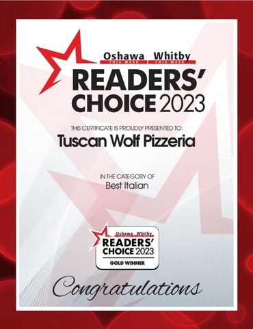 Best Italian Restaurant in Durham 2023 Award