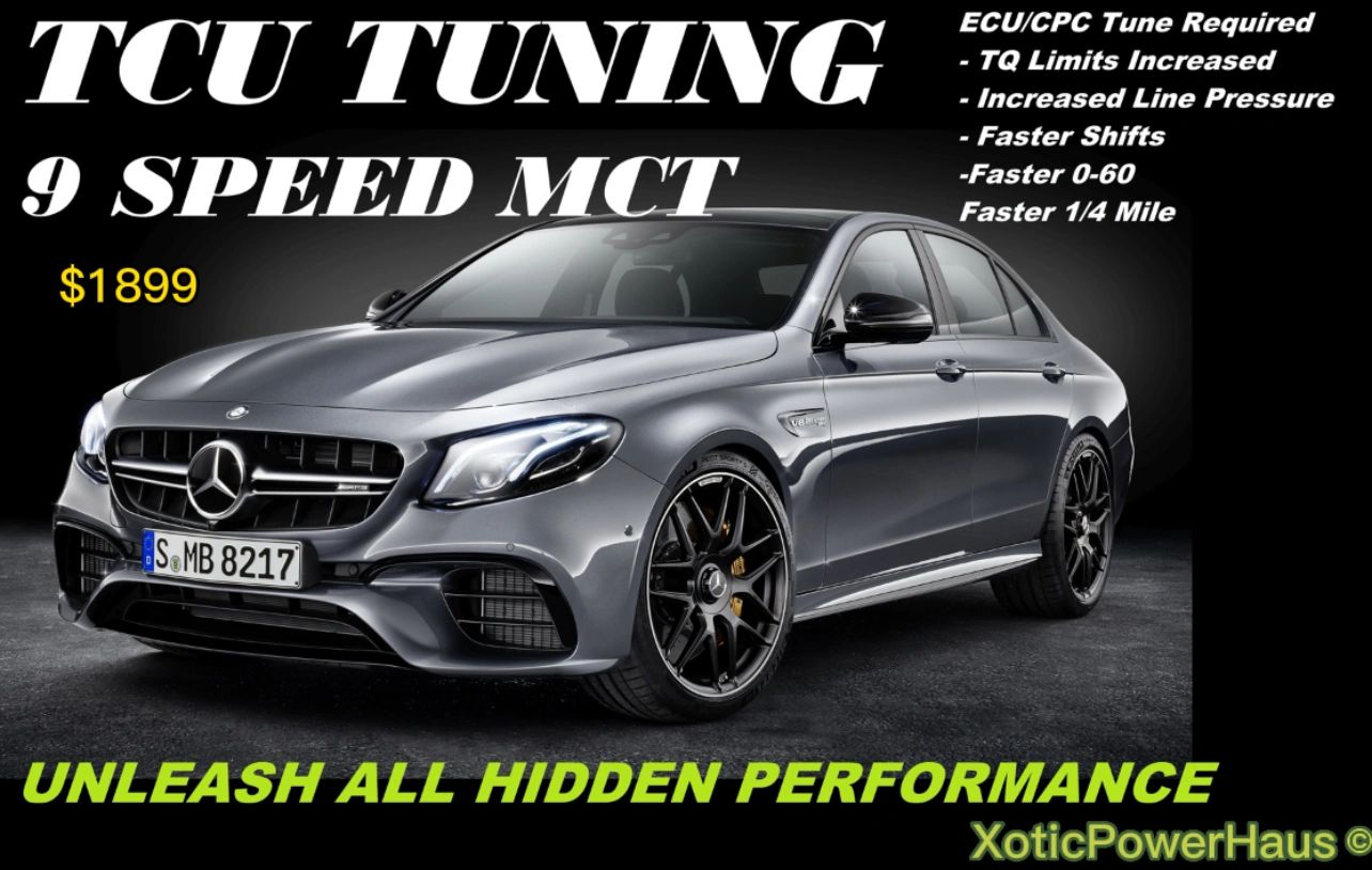 Mercedes-Benz with TCU tuning for enhanced 9-speed MCT performance.