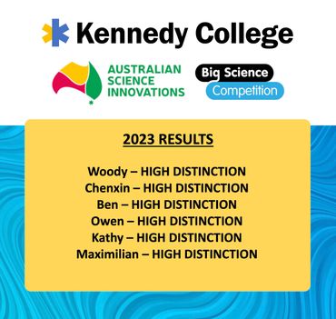 Kennedy College students won 6 high distinctions in the Big Science Competition