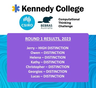 Kennedy College students won distinctions in CSIRO BEBRAS