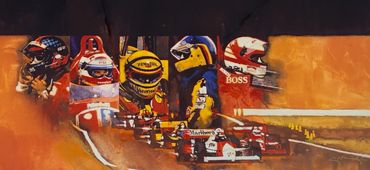 Indy 500 painting by Glenn Harrington for Sports Illustrated 