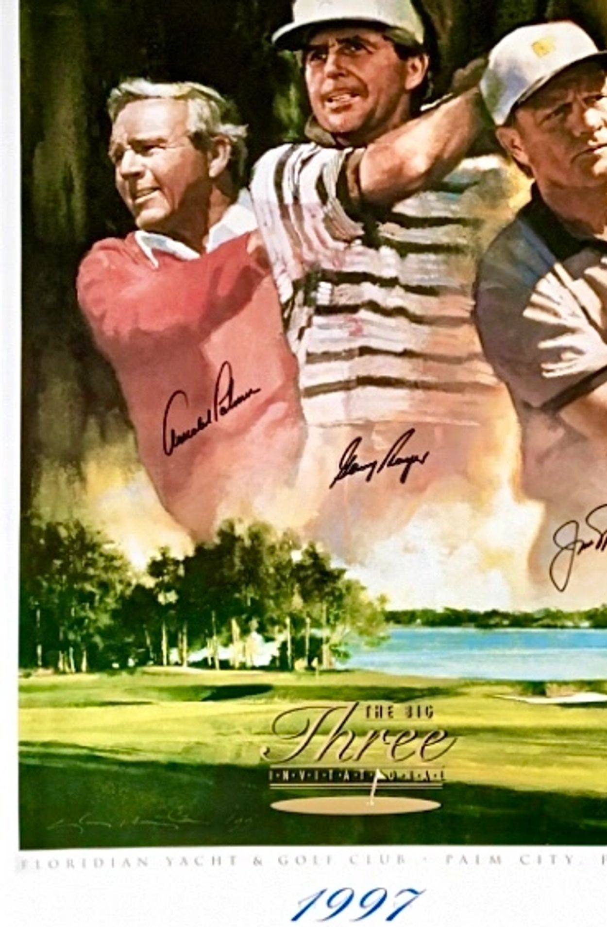 Nicklaus, Player, Palmer, The Big Three golf painting by Glenn Harrington 