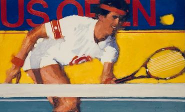 Tennis art by Glenn Harrington for the US Open 