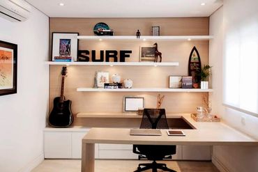 relaxed and warm home office