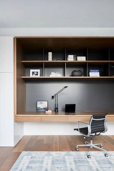 A simple balance between a masculine feel and feminine approach to office style