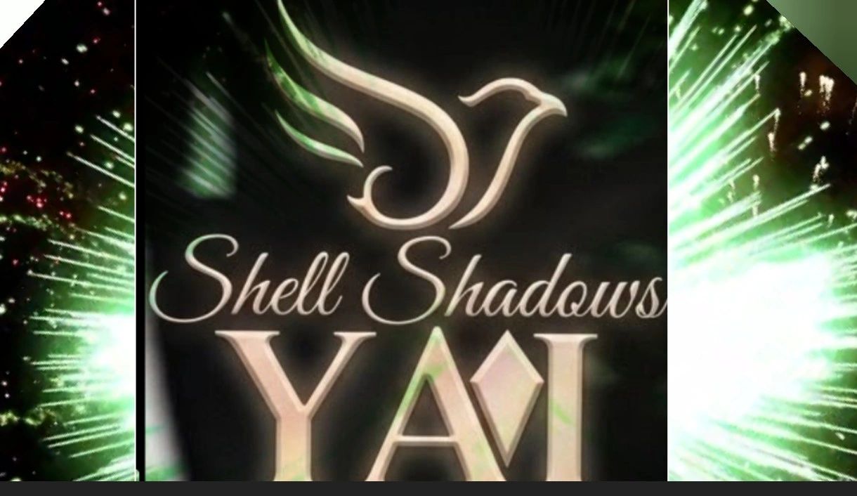 YAI Shell Shadows Bird silhouette in contrasting bright green and black