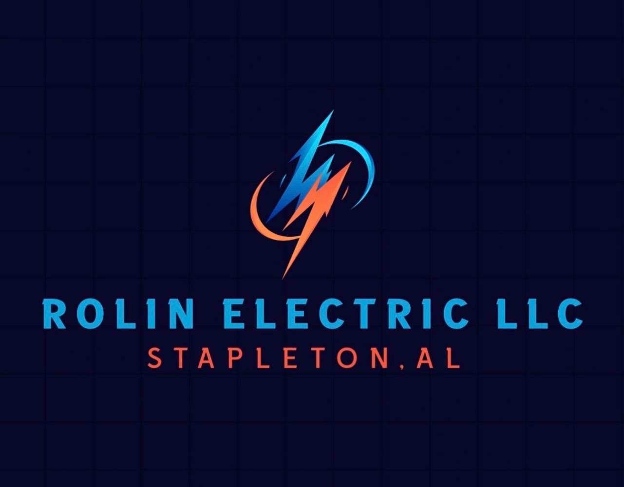 Logo of Rolin Electric LLC with lightning bolts and location Stapleton, AL.