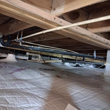 Crawlspace inspected in Lincoln County Tennessee by Atchley Home Inspections.