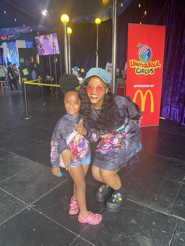 Mommy and me style polished fleece sweatshirts. Mommy sizes S-2XL