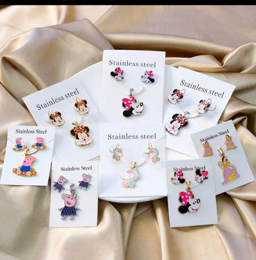 Children Jewelry set Minnie Mouse, Peppa pig characters, Princess’s and unicorn designs $5.99