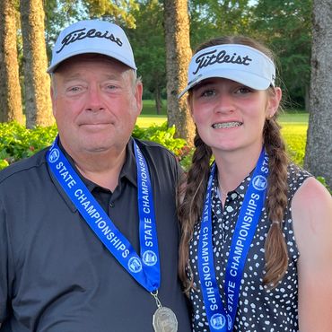 Ellie Sticha with High School Coach Zupfer