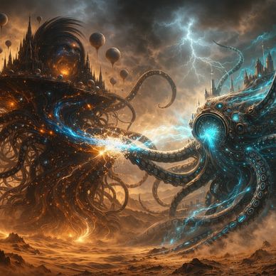 Cronux Manifestations battling over Zulmar.