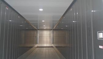 intermodal refrigerated container with stainless steel interior