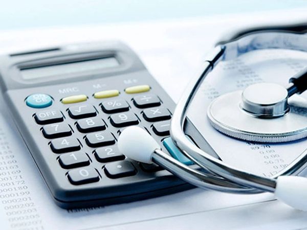 Stethoscope and healthcare tools close-up