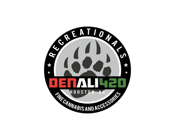 Denali 420 Recreational Cannabis logo with a bear paw design.