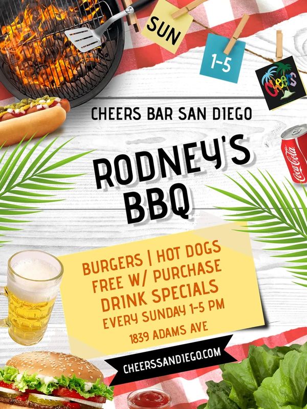 Cheers Bar San Diego Chef Rodney's Sunday Barbecue