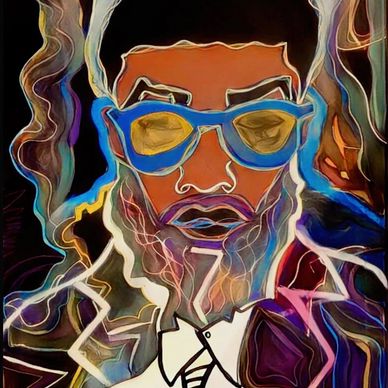 Energy Broker – 18x24 – $375
Surrounded by vampires, but the energy is mine to broker