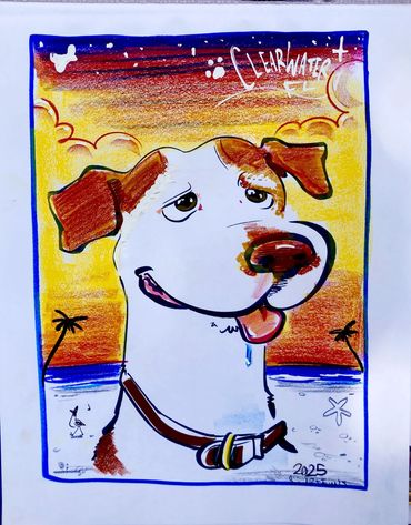 Drawn live at Clearwater Beach