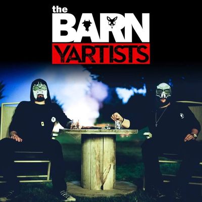 The BARNyartists
promo photo with smoke in the background