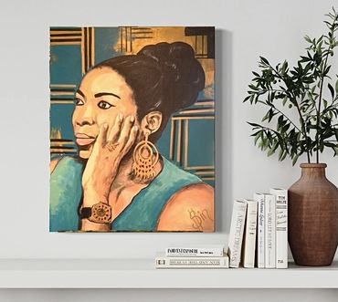 Customized commissioned painting Of late mother