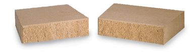 Two blocks of porous material.