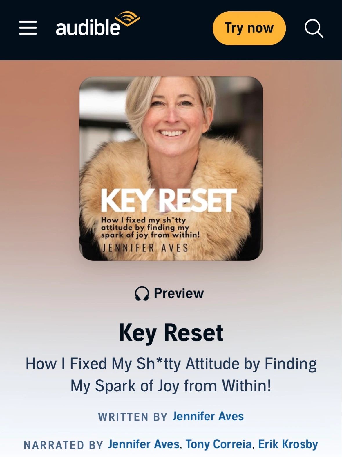 Key Reset available on Audible!