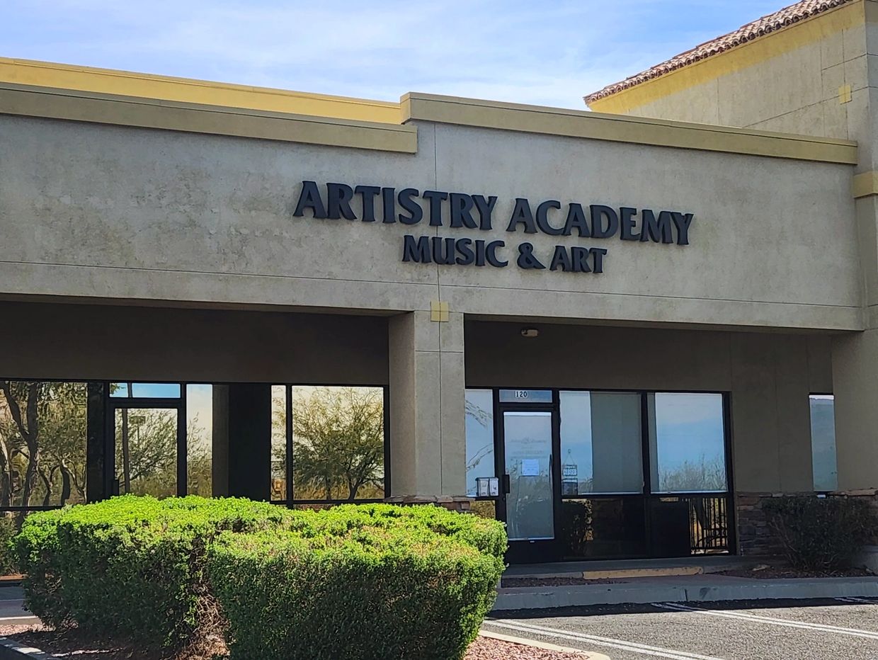Outside of Artistry Academy Music & Art in Oro Valley, AZ.