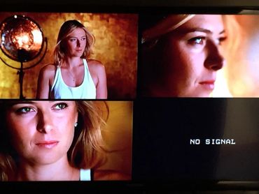 beautiful model on screen