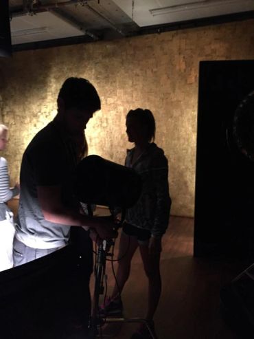 Vita Krafty at work on set