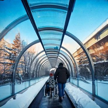 Prompt: Future sustainable university for accessibility.