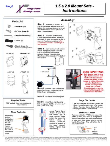 1.5 & 2.0 Mount Sets - Instructions