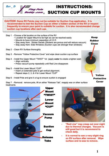 Instructions: Suctions Cup Mounts