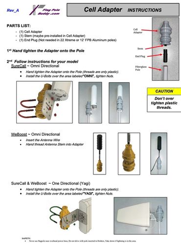 Cell Adapter Instructions